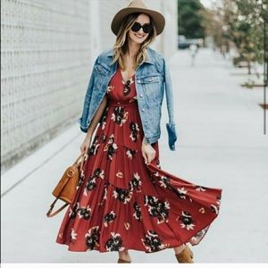 Free People All I Got floral Maxi wrap dre…